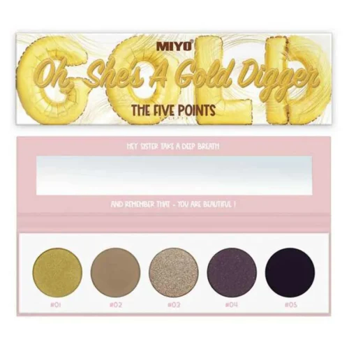foto paleta de sombras five points miyo 24 gold digger