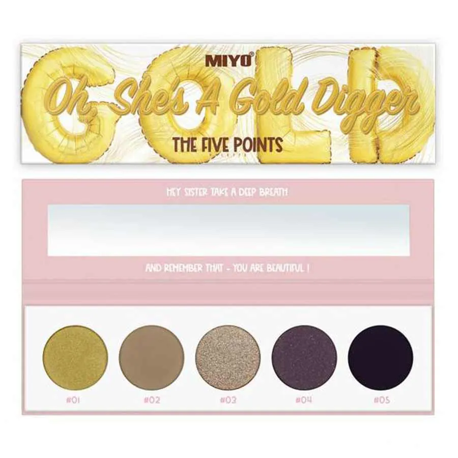 foto paleta de sombras five points miyo 24 gold digger