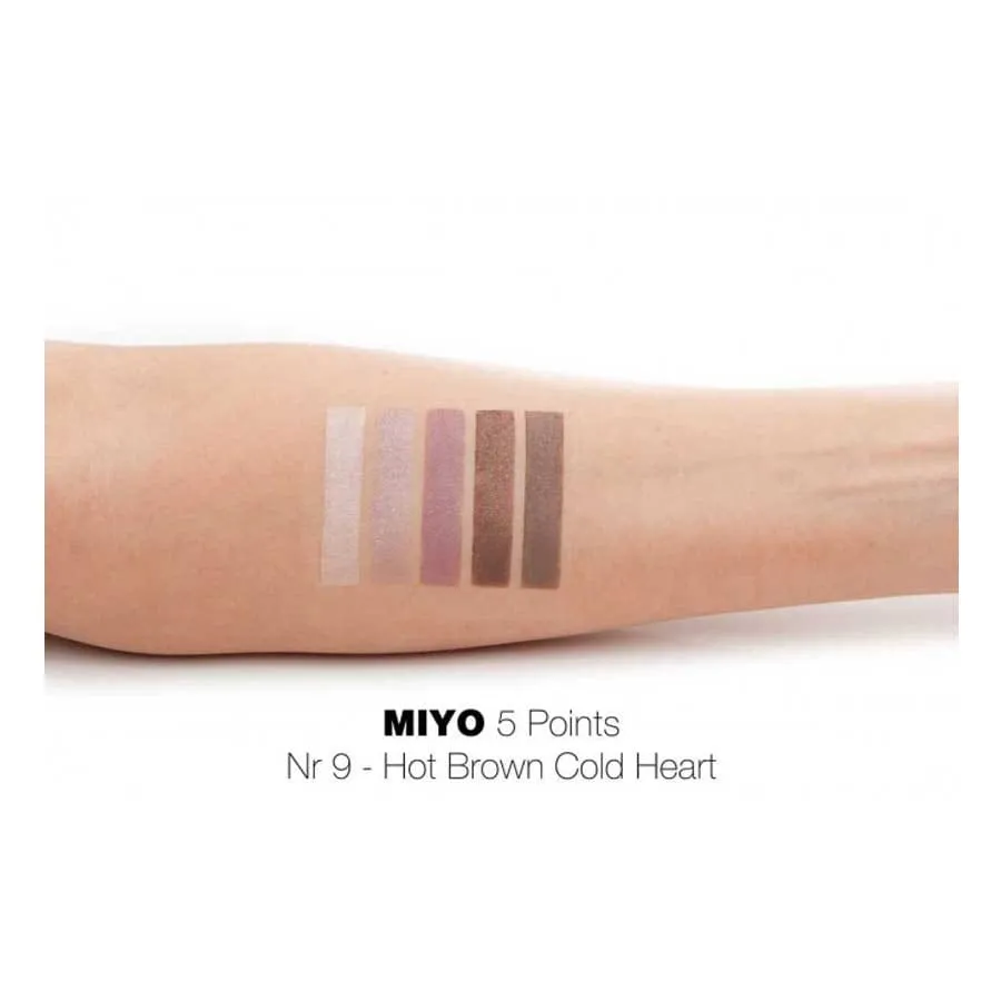 foto paleta de sombras five points miyo 09 hot brown cold heart 3