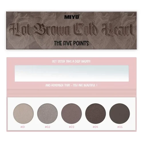 foto paleta de sombras five points miyo 09 hot brown cold heart
