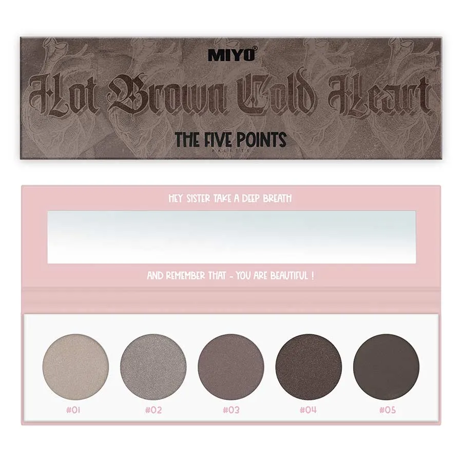 foto paleta de sombras five points miyo 09 hot brown cold heart